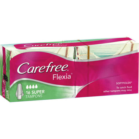 Carefree Flexia Super Tampons Super 16 Pack