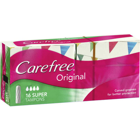 Carefree Original Tampons Super 16 Pack