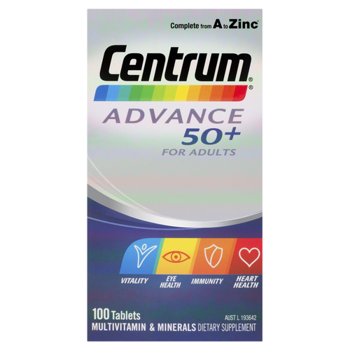 Centrum Advance 50+ For Adults 100 Tablets