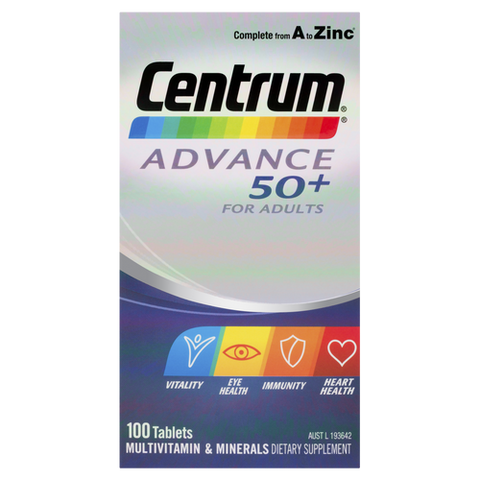 Centrum Advance 50+ For Adults 100 Tablets