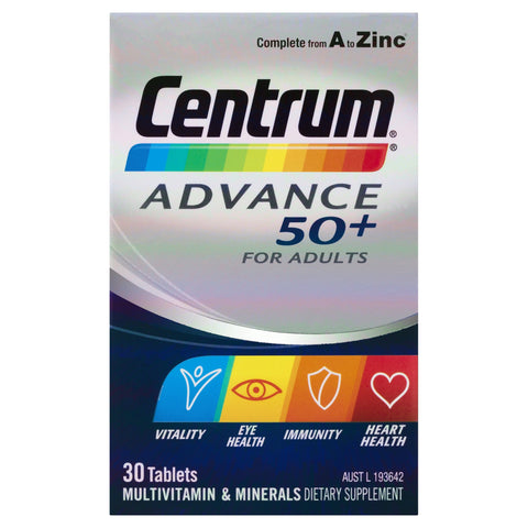 Centrum Advance 50+ For Adults Tablets 30 Pack