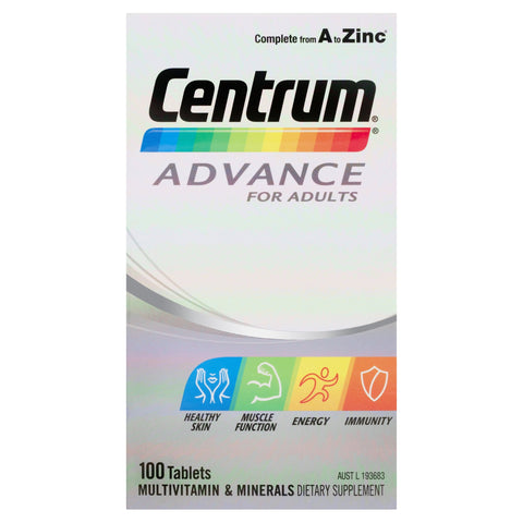 Centrum Advance For Adults Tablets 100 Pack