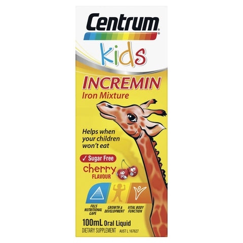 Centrum Kids Incremin Iron Mixture Oral Liquid Cherry 100mL