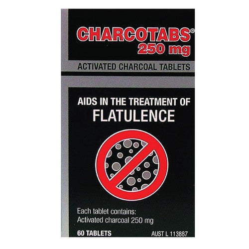 Charcotabs Activated Charcoal 250mg 60 Tablets