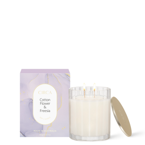 Circa Home Cotton Flower & Freesia Soy Candle 350g
