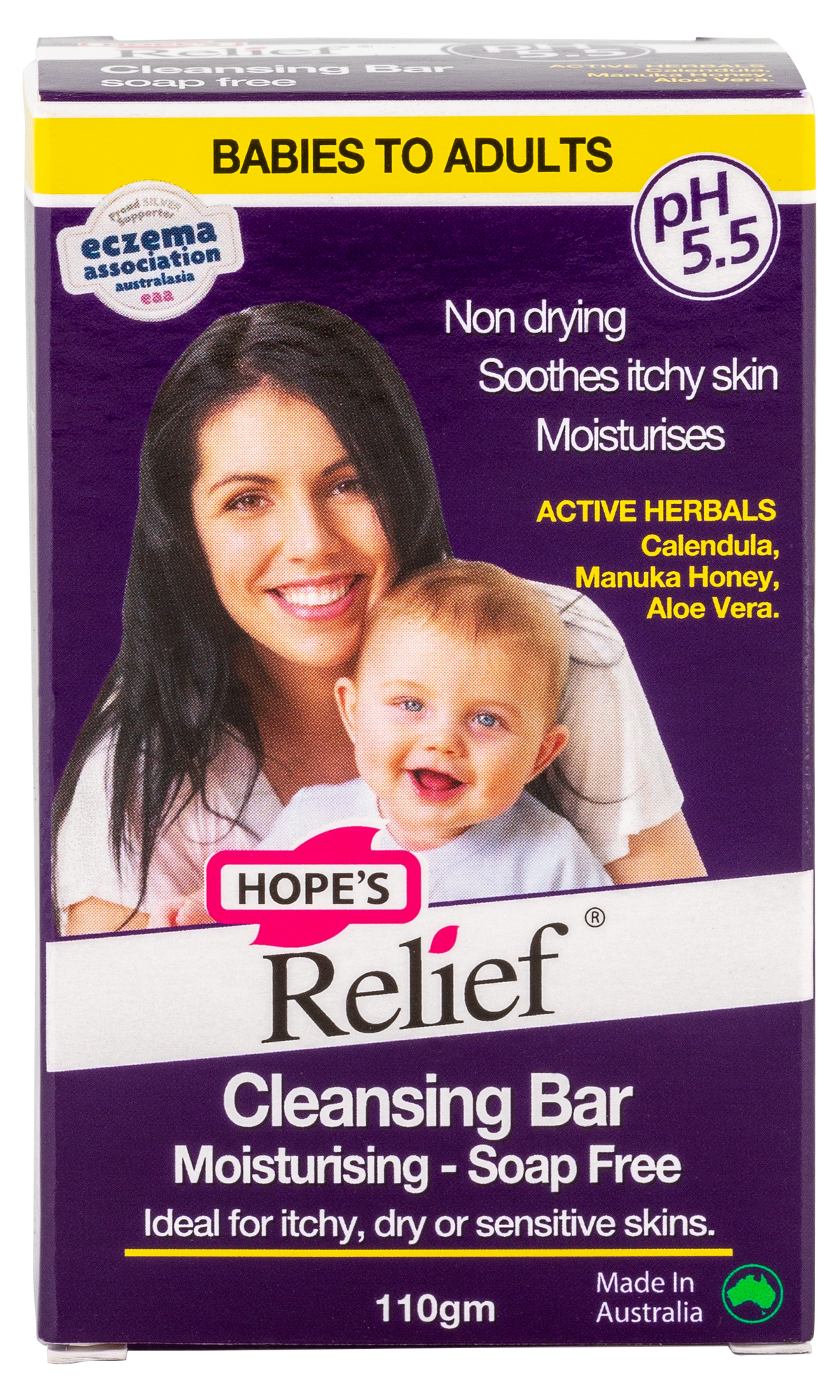 Hopes Relief Soap Free Cleansing Bar 110g