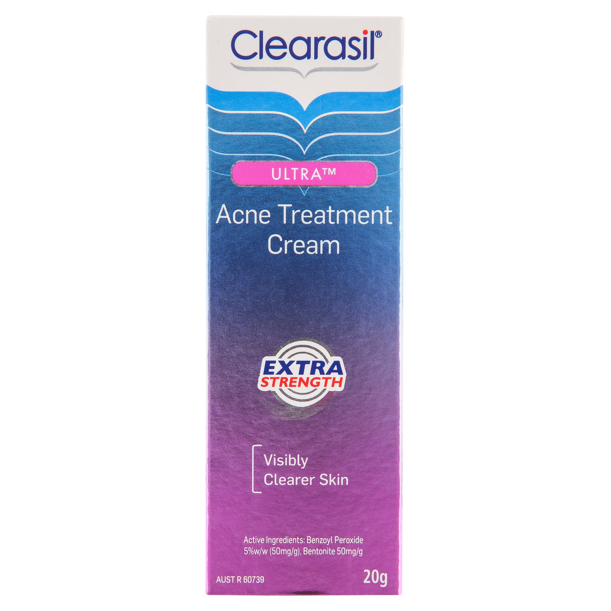 Clearasil Ultra Acne Treatment Extra Strength Face Cream Reduce Pimples 20G