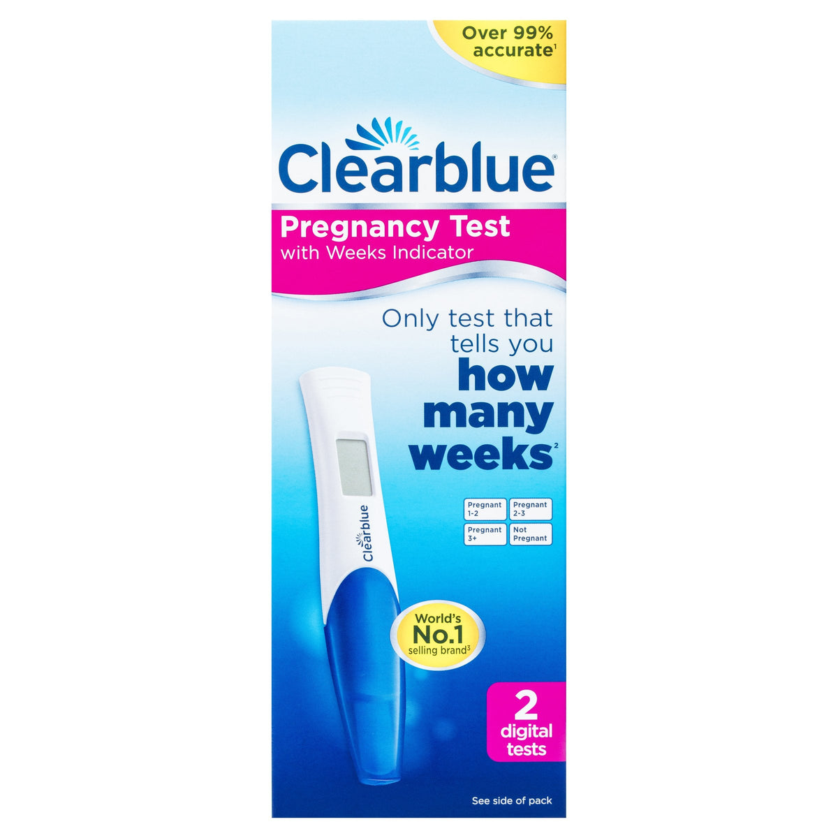 Clearblue Pregnancy Test With Weeks Indicator Kit Of 2 Digital Test