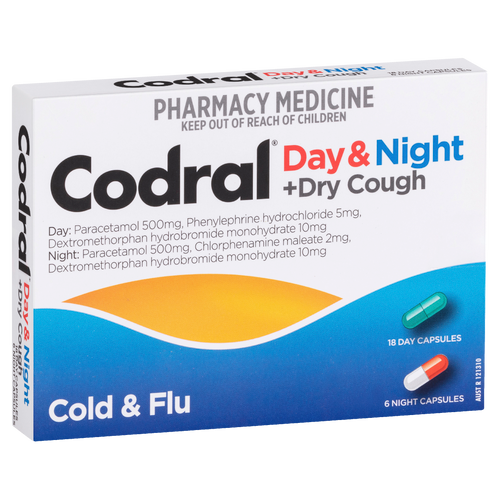 Codral Cold & Flu Plus Cough 24 Capsules
