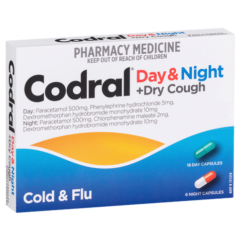 Codral Cold & Flu Plus Cough 24 Capsules