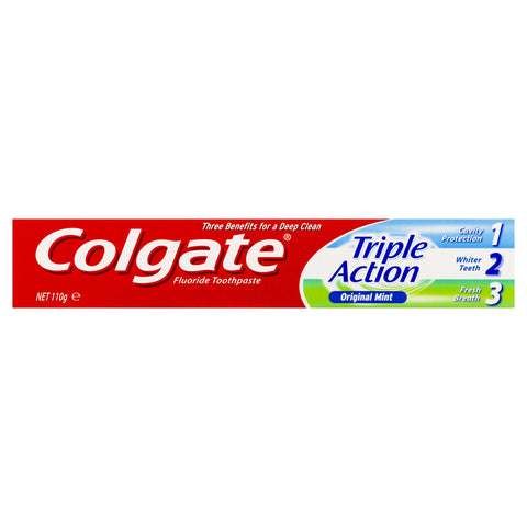 Colgate Triple Action Cavity Protection Fluoride Original Mint Toothpaste 110G