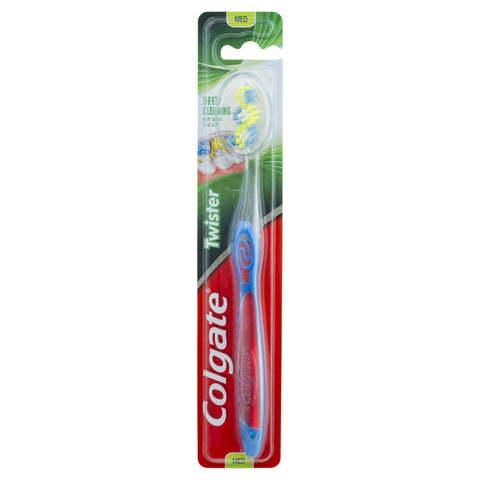 Colgate Twister Deep Cleaning Toothbrush With Spiral Bristles Medium