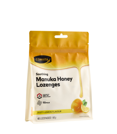 Comvita Manuka Honey Lozenges with Propolis- Lemon & Honey 40 Lozenges