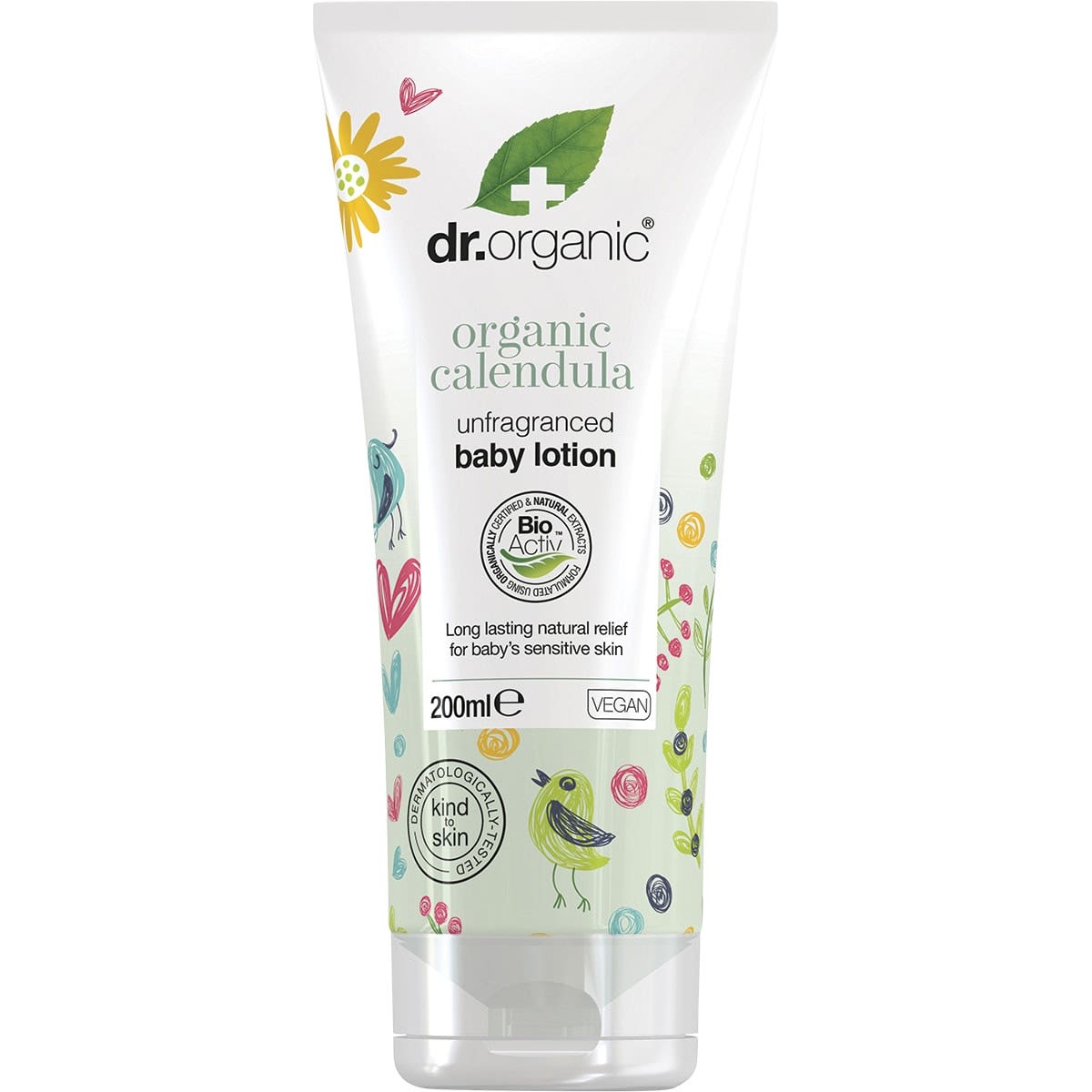 DR ORGANIC Unfragranced Baby Lotion Organic Calendula 200ml