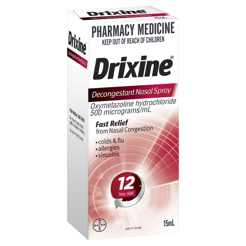 Drixine 12 Hour Relief Decongestant Nasal Spray 15mL