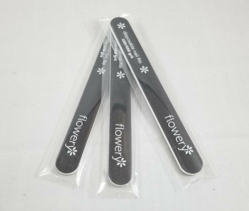 Dateline Black Flowery Disposable Nail File