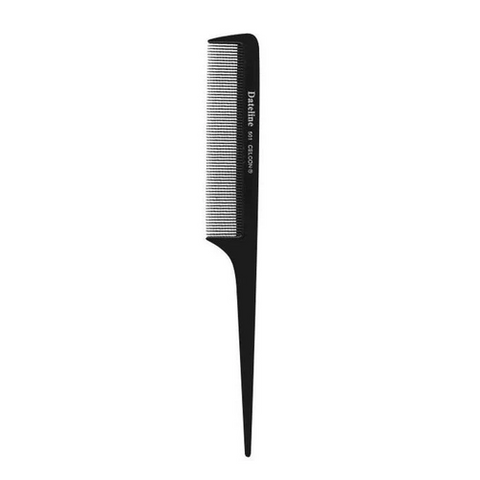 Dateline Professional Black Celcon 501 Fine Plastic Tail Comb 20cm