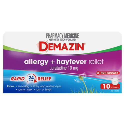 Demazin Allergy + Hayfever Relief 10 Tablets