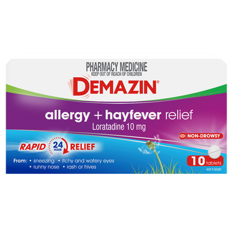 Demazin Allergy + Hayfever Relief 10 Tablets