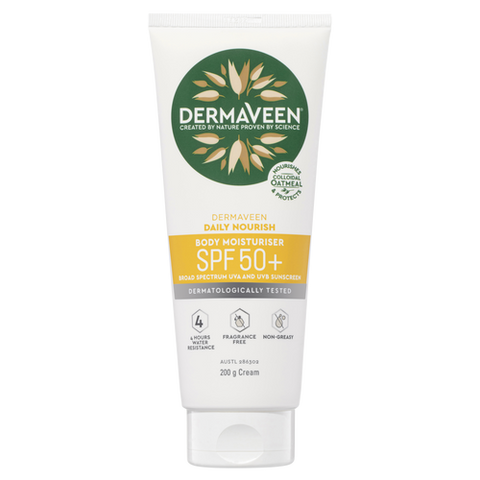 DermaVeen Daily Nourish Body Moisturiser SPF 50+ 200g