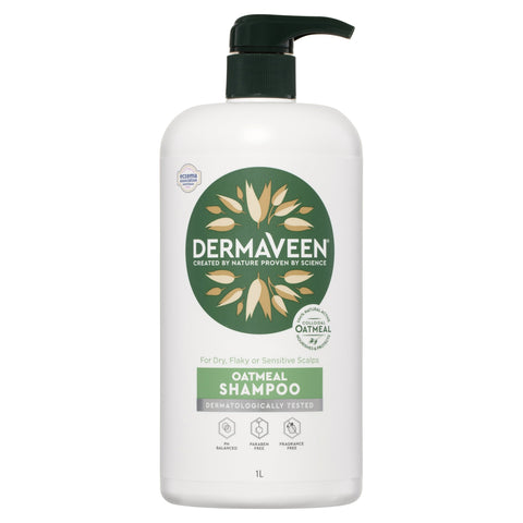 Dermaveen Oatmeal Shampoo For Dry Flaky Or Sensitive Scalps 1L