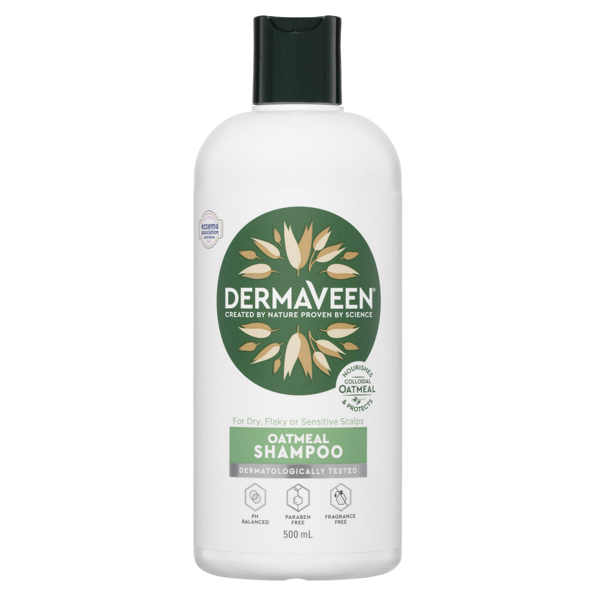 Dermaveen Oatmeal Shampoo For Dry Flaky Or Sensitive Scalps 500mL
