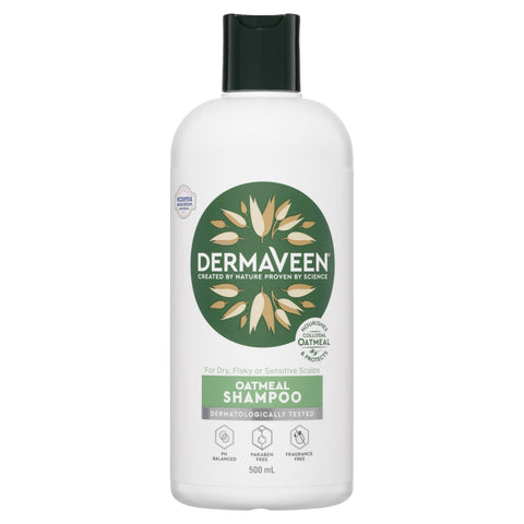 Dermaveen Oatmeal Shampoo For Dry Flaky Or Sensitive Scalps 500mL