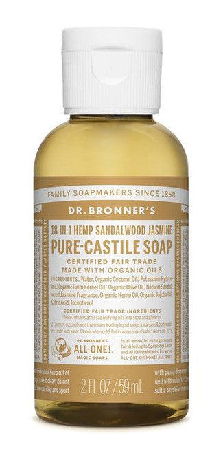 Dr. Bronner Pure-Castile Sandalwood Jasmine Liquid Soap 60ml