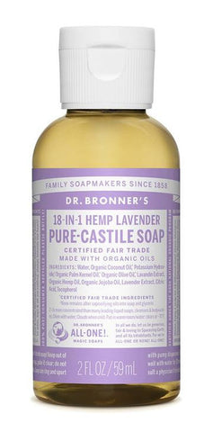 Dr. Bronner's Pure-Castile Lavender Liquid Soap 59ml