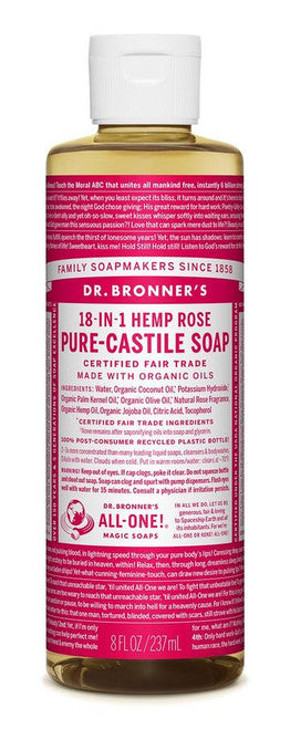 Dr. Bronner's Pure Castile Rose Liquid Soap