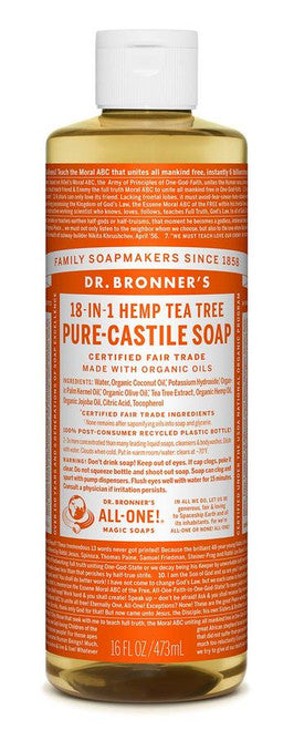 Dr. Bronner's Pure-Castile Tea Tree Liquid Soap 473ml