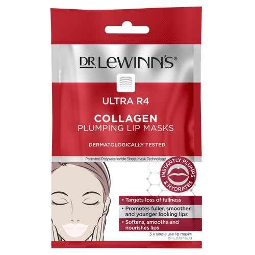Dr Lewinn's Ultra R4 Collagen Plumping Lip Mask 3 Pack