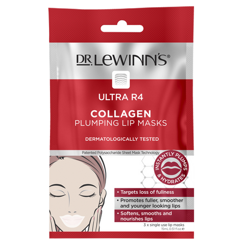 Dr Lewinn's Ultra R4 Collagen Plumping Lip Mask 3 Pack