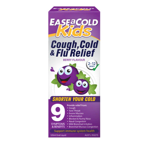 EASEaCOLD Kids Cough, Cold & Flu Relief 120ml