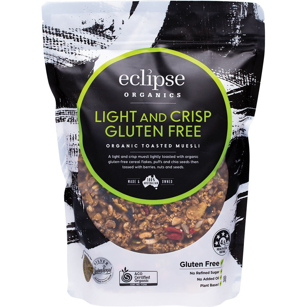 ECLIPSE ORGANICS Organic Muesli Gluten Free Light And Crisp 380g