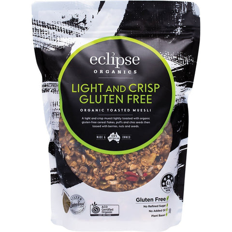 ECLIPSE ORGANICS Organic Muesli Gluten Free Light And Crisp 380g