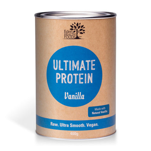 Eden Health Foods Ultimate Protein Vanilla 400g Front of Tin
