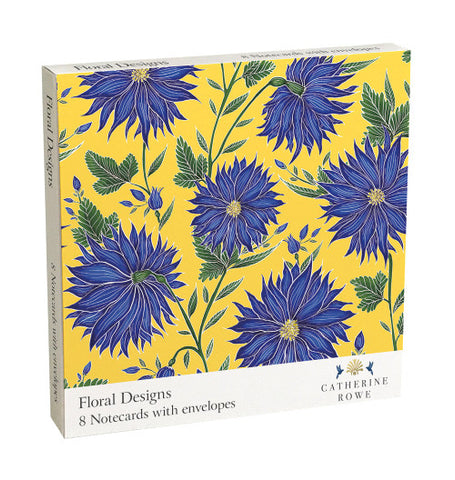 Museums And Galleries Floral Designs Square Set of 8 Notecards Wallet