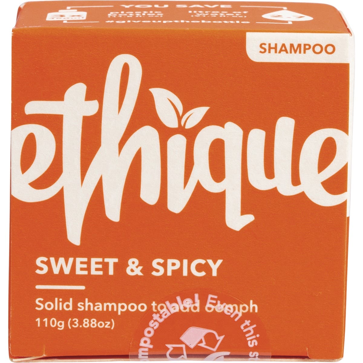 ETHIQUE Solid Shampoo Bar Sweet & Spicy - Add Oomph 110g