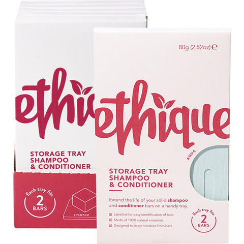 ETHIQUE Storage Tray Shampoo & Conditioner - Aqua 6PK