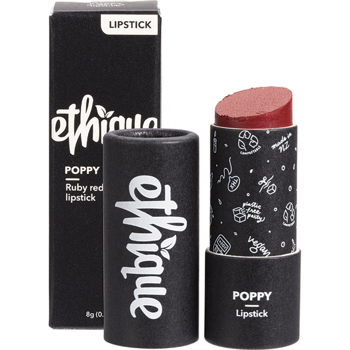 ETHIQUE Lipstick Poppy - Ruby Red 8g