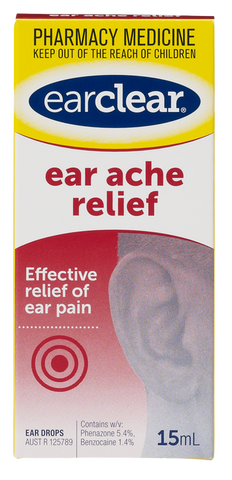 Earclear Ear Ache Relief Drops 15ml