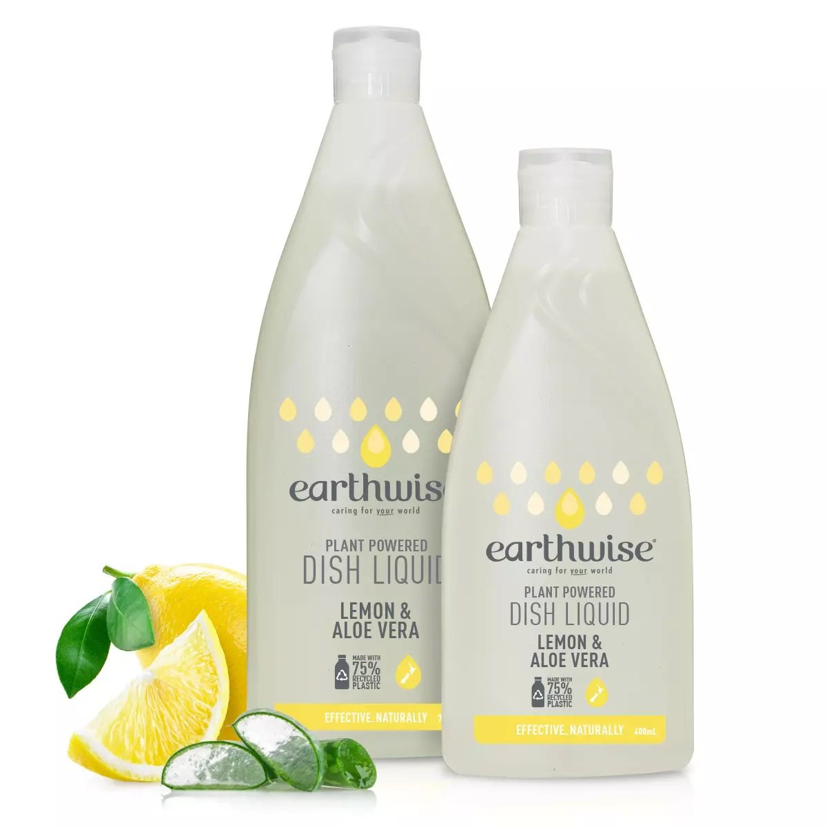 EARTHWISE Dish Liquid Lemon & Aloe Vera 400ml