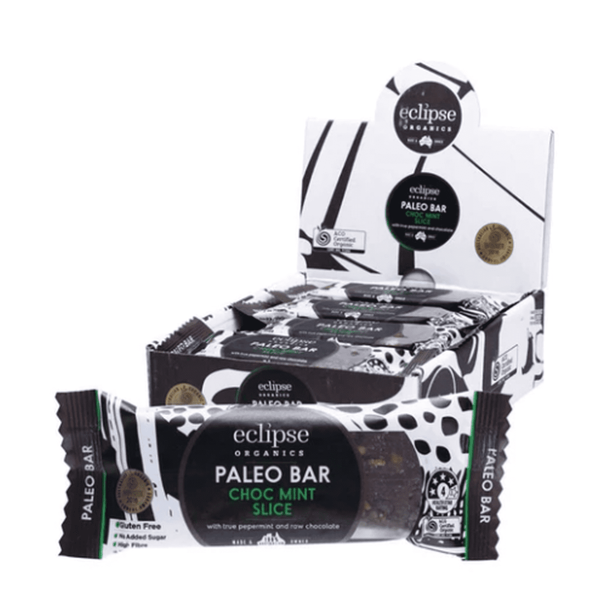 ECLIPSE ORGANICS Raw Paleo Bar Choc Mint Slice 45g 12PK