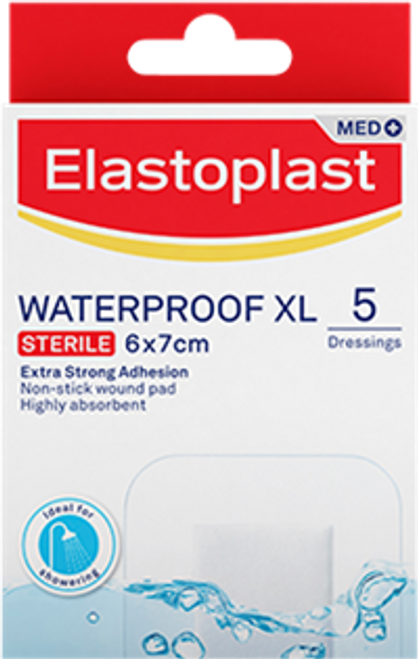 Elastoplast Waterproof XL 6X7cm 5 Pack