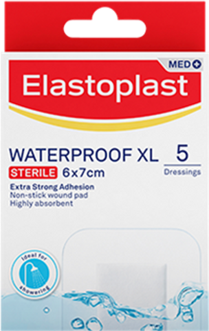 Elastoplast Waterproof XL 6X7cm 5 Pack