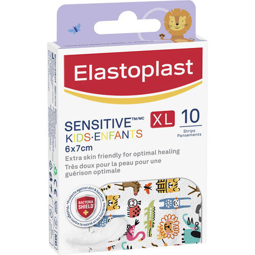 Elastoplast Sensitive Kids Plasters Xl For Wound Healing 10 Pack