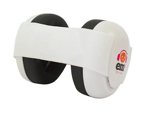 EM’s for Kids Baby Earmuffs White On White
