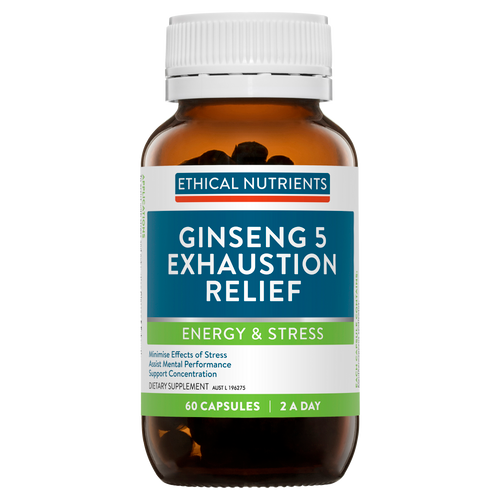 Ethical Nutrients Ginseng 5 Exhaustion Relief 60 Capsules