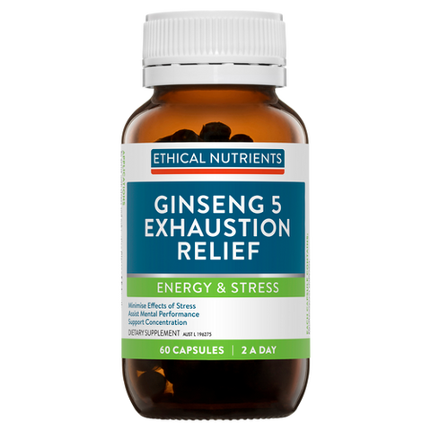 Ethical Nutrients Ginseng 5 Exhaustion Relief 60 Capsules
